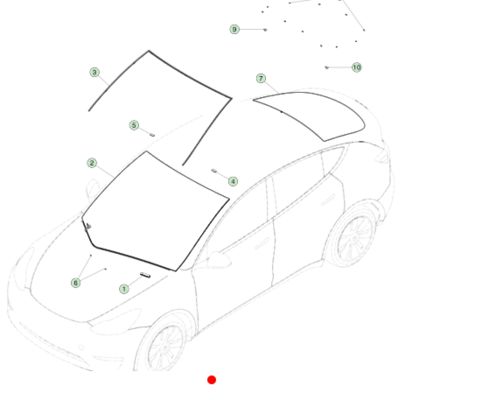 Tesla Model 3 2021-2023 Печать на ветровом стекле 1524886-00-F