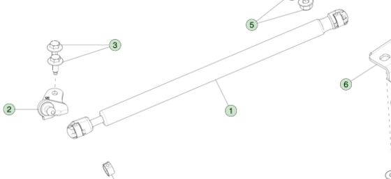 Газовая труба - капот для модели S 2012-2021 1062634-00-A