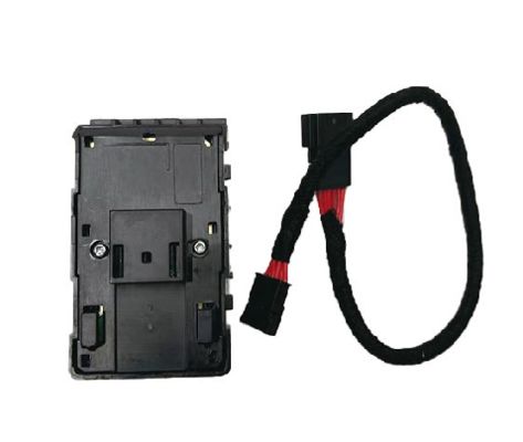 Слюнчик на боковом окне водителя Tesla Матовый черный с проводом 1081037-02-G