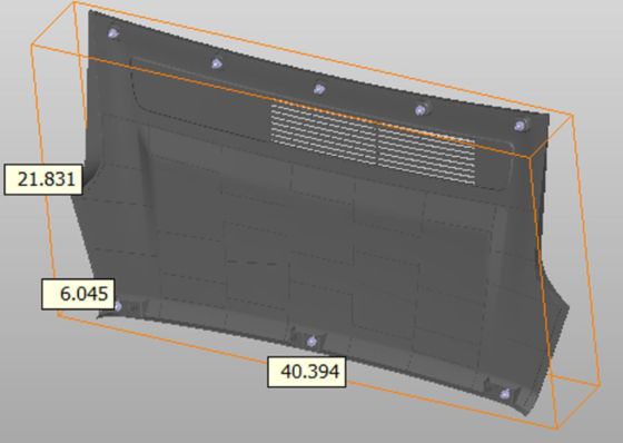 Tesla Model S 2021+ Задний фартук 40x22x6 см Черный пластик