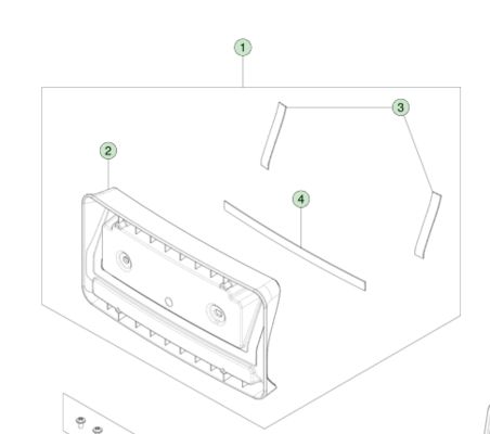 Tesla Model X Передняя регистрационная табличка Брекет CN-Spec 52x17x5cm Черный ABS